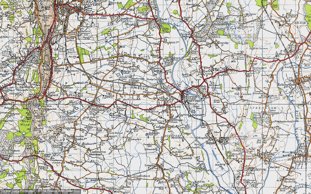 Old Map of Historic Map covering Boynes, The in 1947