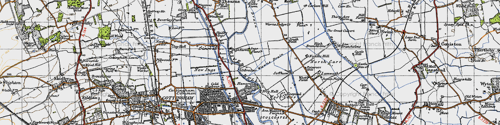 Old map of The Ings in 1947