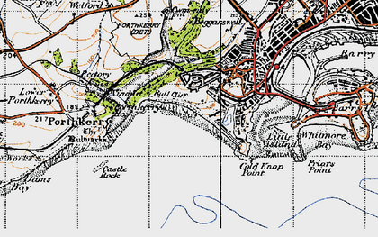 Old map of The Knap in 1947