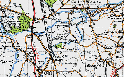 Old map of The Laches in 1946