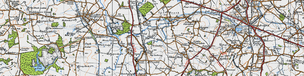 Old map of The Laches in 1946