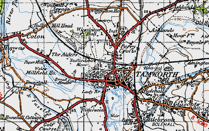 Old map of The Leys in 1946