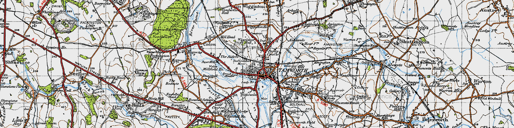 Old map of The Leys in 1946