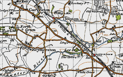 Old map of The Lings in 1946