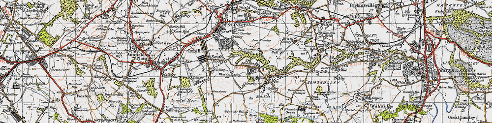 Old map of The Middles in 1947