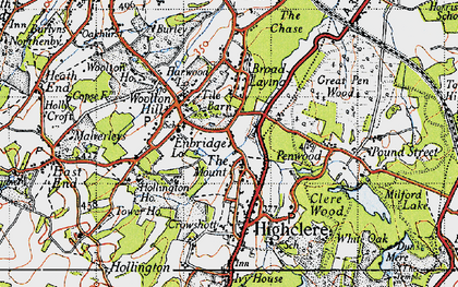 Old map of The Mount in 1945