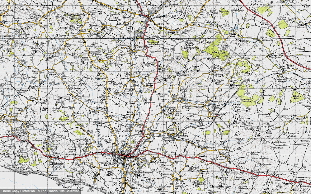Old Map of The Mount, 1945 in 1945