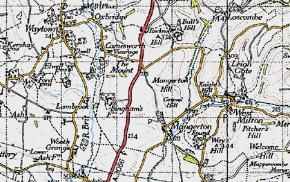 Old map of The Mount in 1945