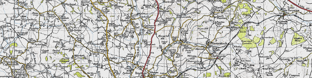 Old map of The Mount in 1945