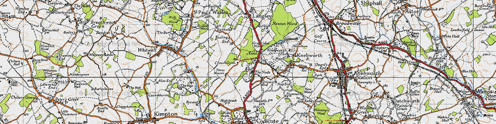 Old map of The Node in 1946