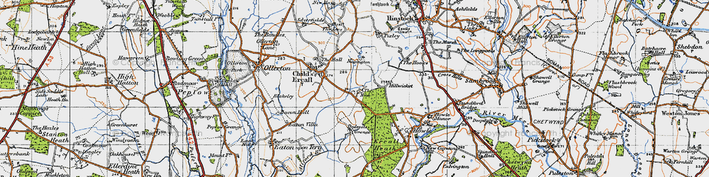 Old map of The Nook in 1947