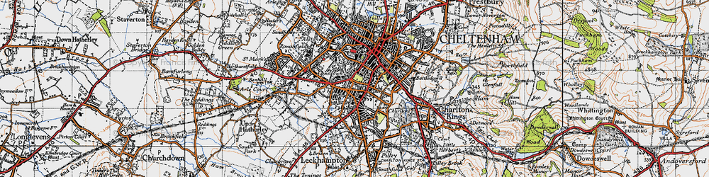 Old map of The Park in 1946