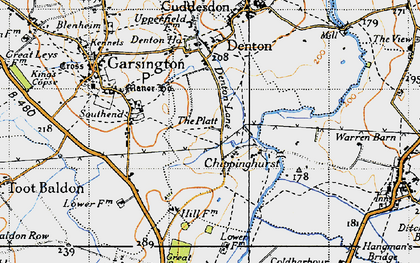 Old map of Chippinghurst Manor in 1947