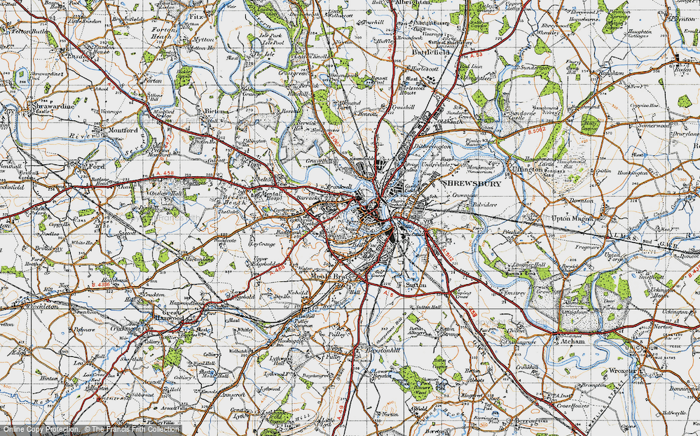 Old Map of The Quarry, 1947 in 1947
