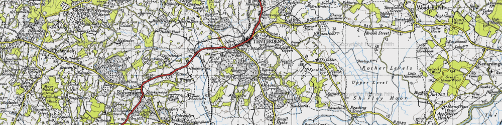 Old map of The Quarter in 1940