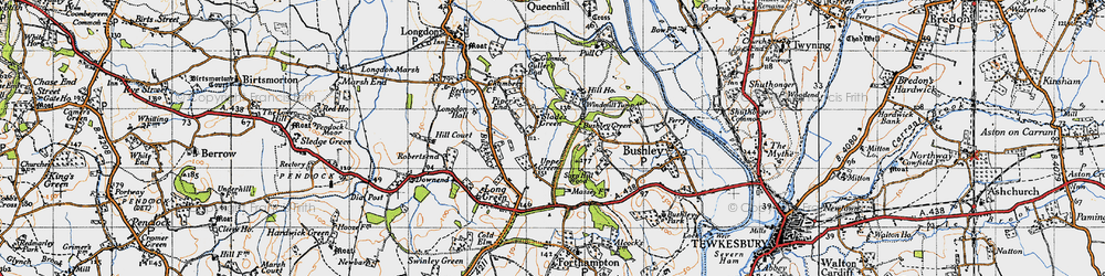 Old map of The Rampings in 1947