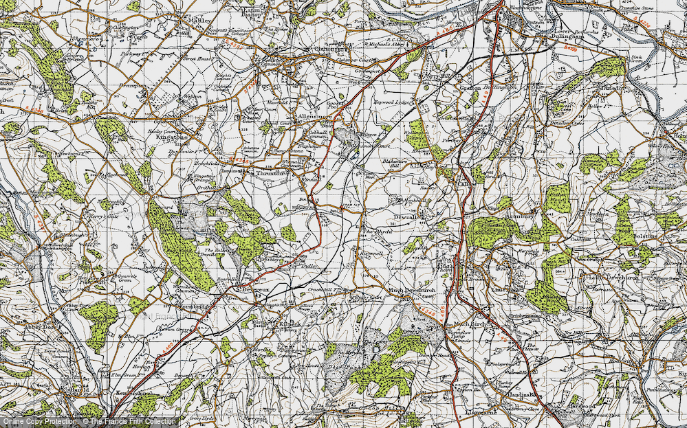 Old Map of The Rhydd, 1947 in 1947