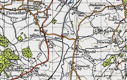 Old map of Blakemore Hill in 1947