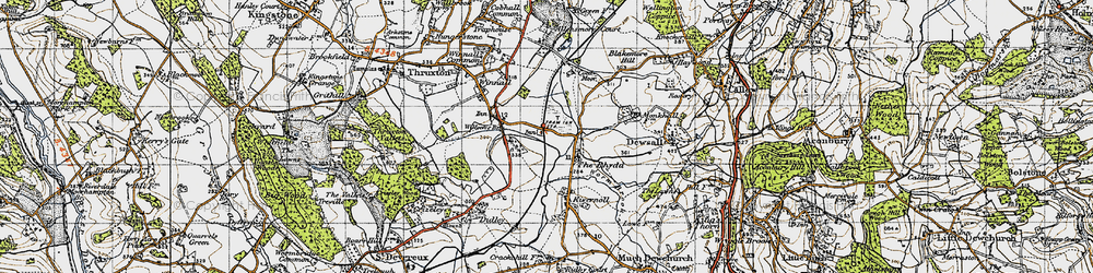 Old map of Blakemore Hill in 1947