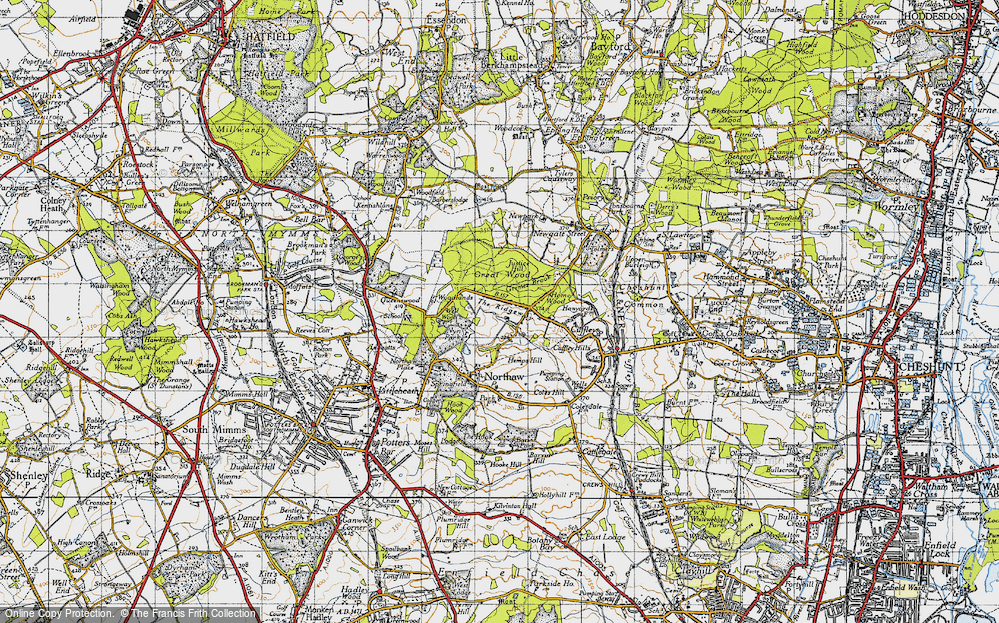 Old Map of The Ridgeway, 1946 in 1946