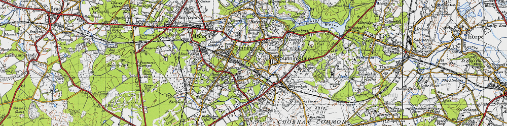 Old map of The Rise in 1940