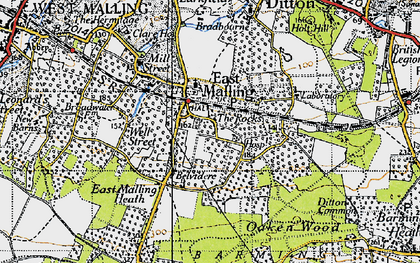 Old map of Belvidere Ho in 1946