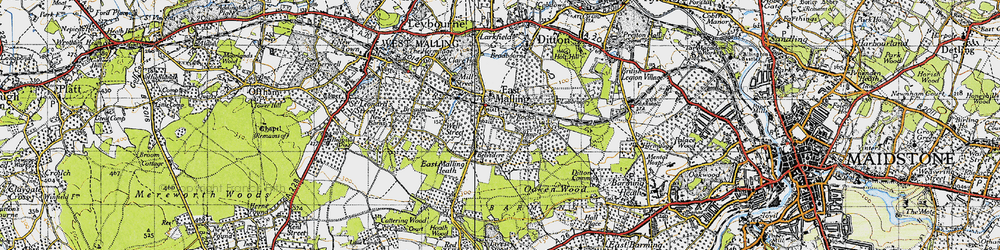 Old map of Belvidere Ho in 1946