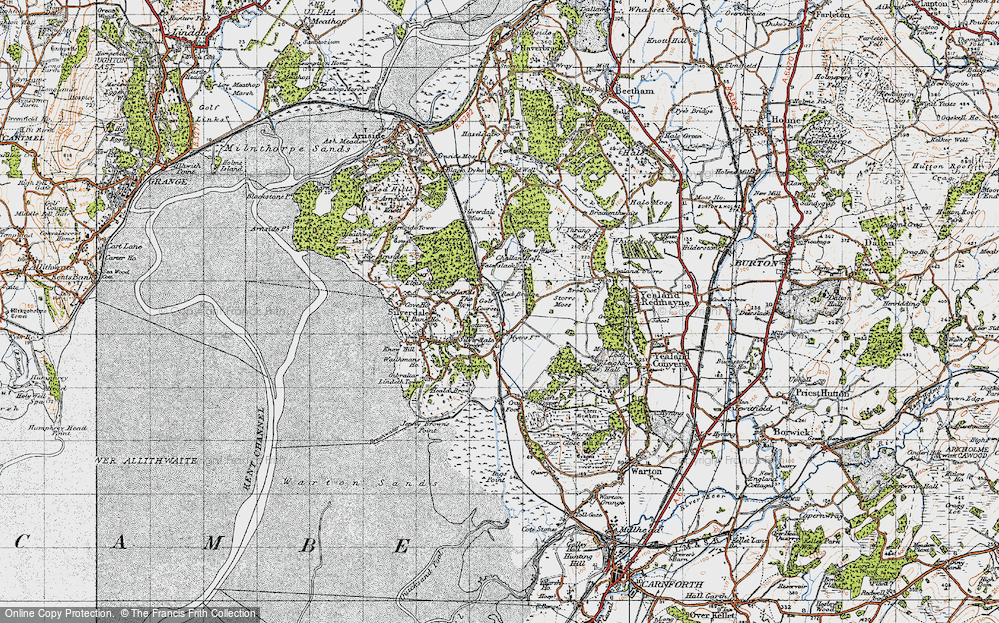 Old Map of The Row, 1947 in 1947