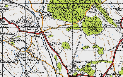 Old map of The Rowe in 1946