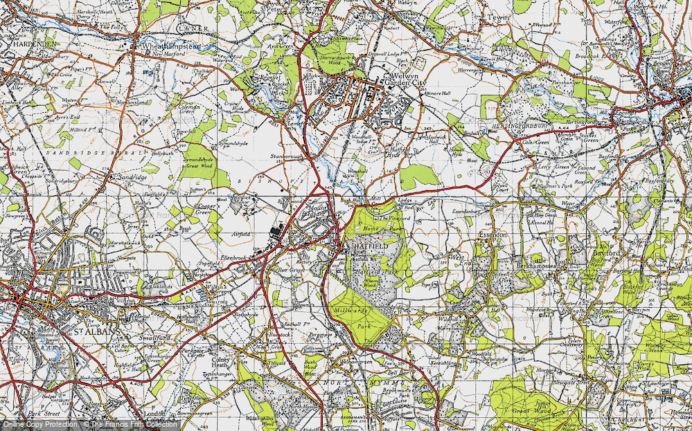 Old Map of The Ryde, 1946 in 1946