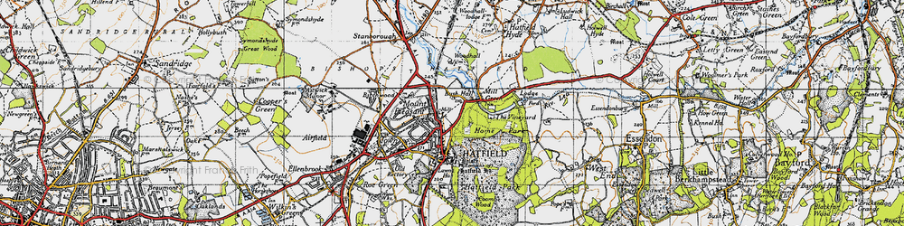 Old map of The Ryde in 1946