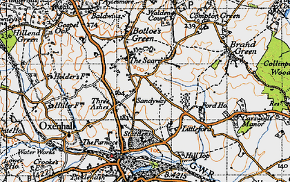 Old map of The Scarr in 1947
