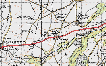 Old map of The Shoe in 1946
