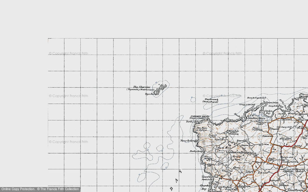 Old Map of The Skerries, 1947 in 1947