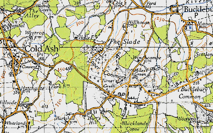 Old map of The Slade in 1945