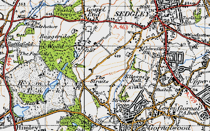 Old map of The Straits in 1946