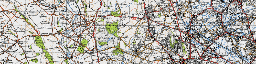 Old map of The Straits in 1946