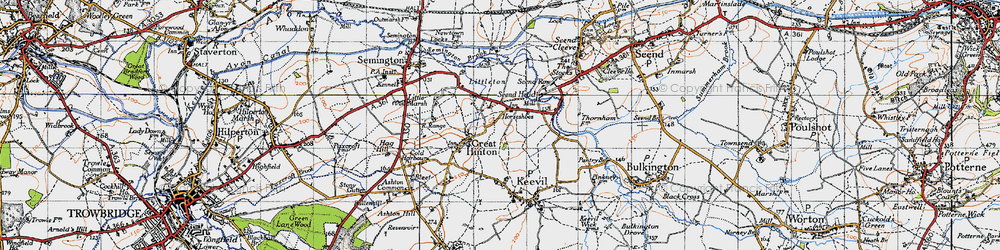Old map of The Strand in 1940
