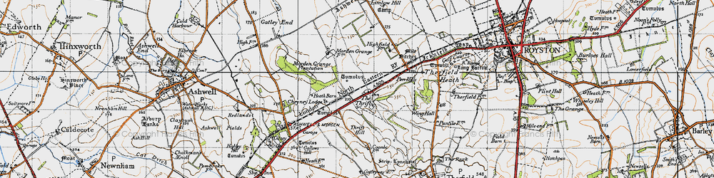 Old map of The Thrift in 1946