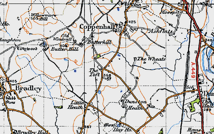 Old map of Wheats, The in 1946
