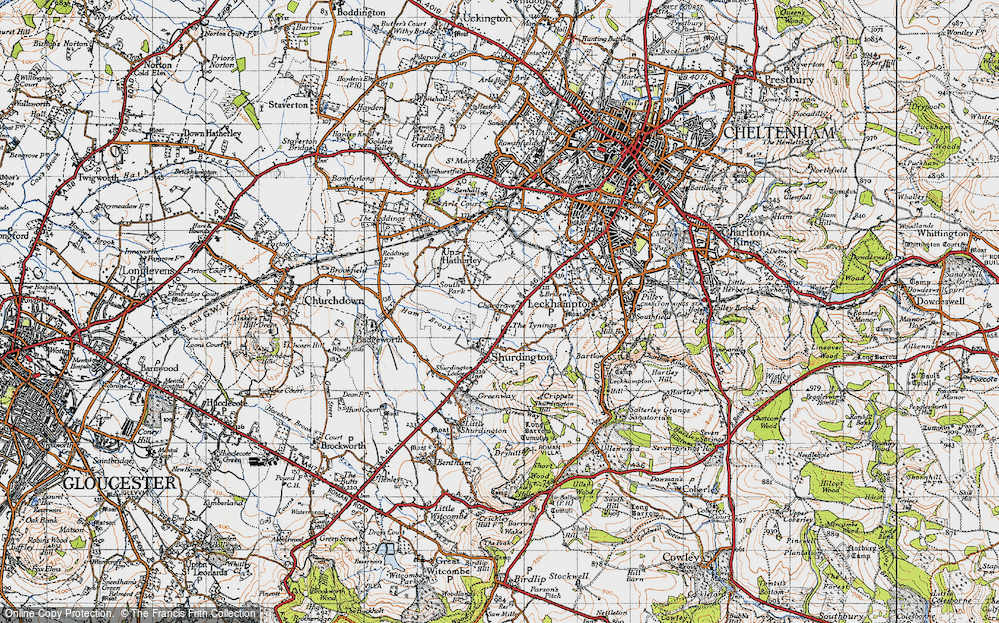 Old Map of The Tynings, 1946 in 1946