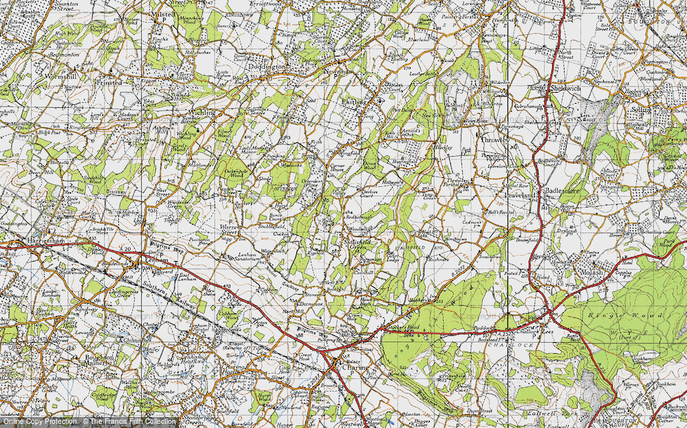 Old Map of The Valley, 1940 in 1940