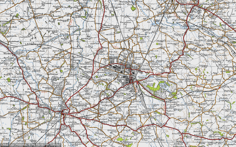 Old Map of The Valley, 1947 in 1947