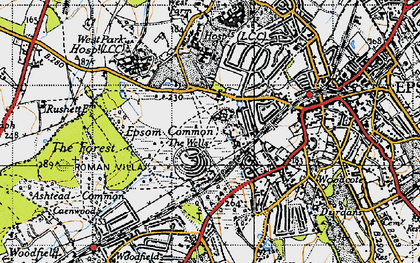 Old map of The Wells in 1945