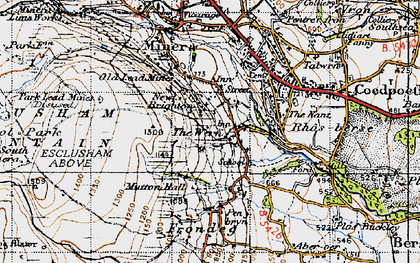 Old map of The Wern in 1947