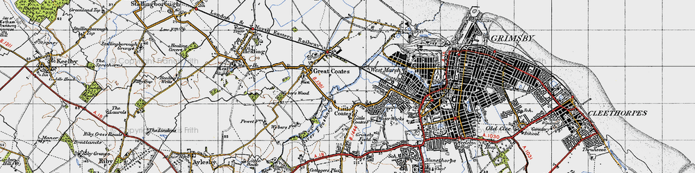 Old map of The Willows in 1946
