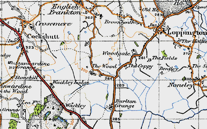 Old map of The Wood in 1947