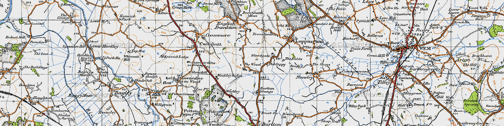 Old map of Burlton Grange in 1947