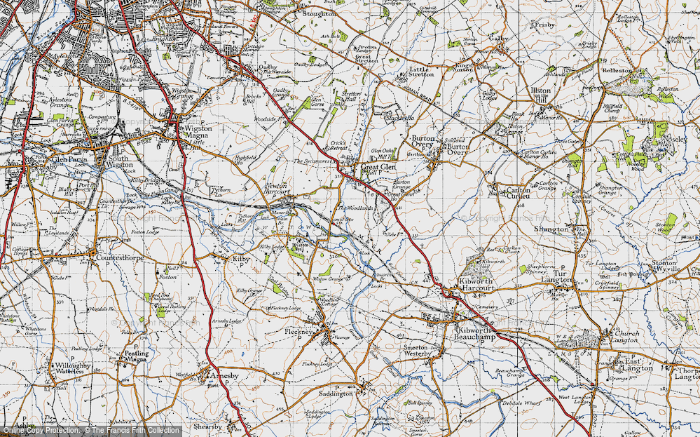 Old Map of The Woodlands, 1946 in 1946