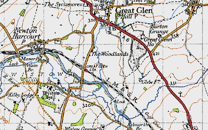 Old map of The Woodlands in 1946